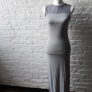 Ted Baker Knit Maxi Dress With Sheer Top